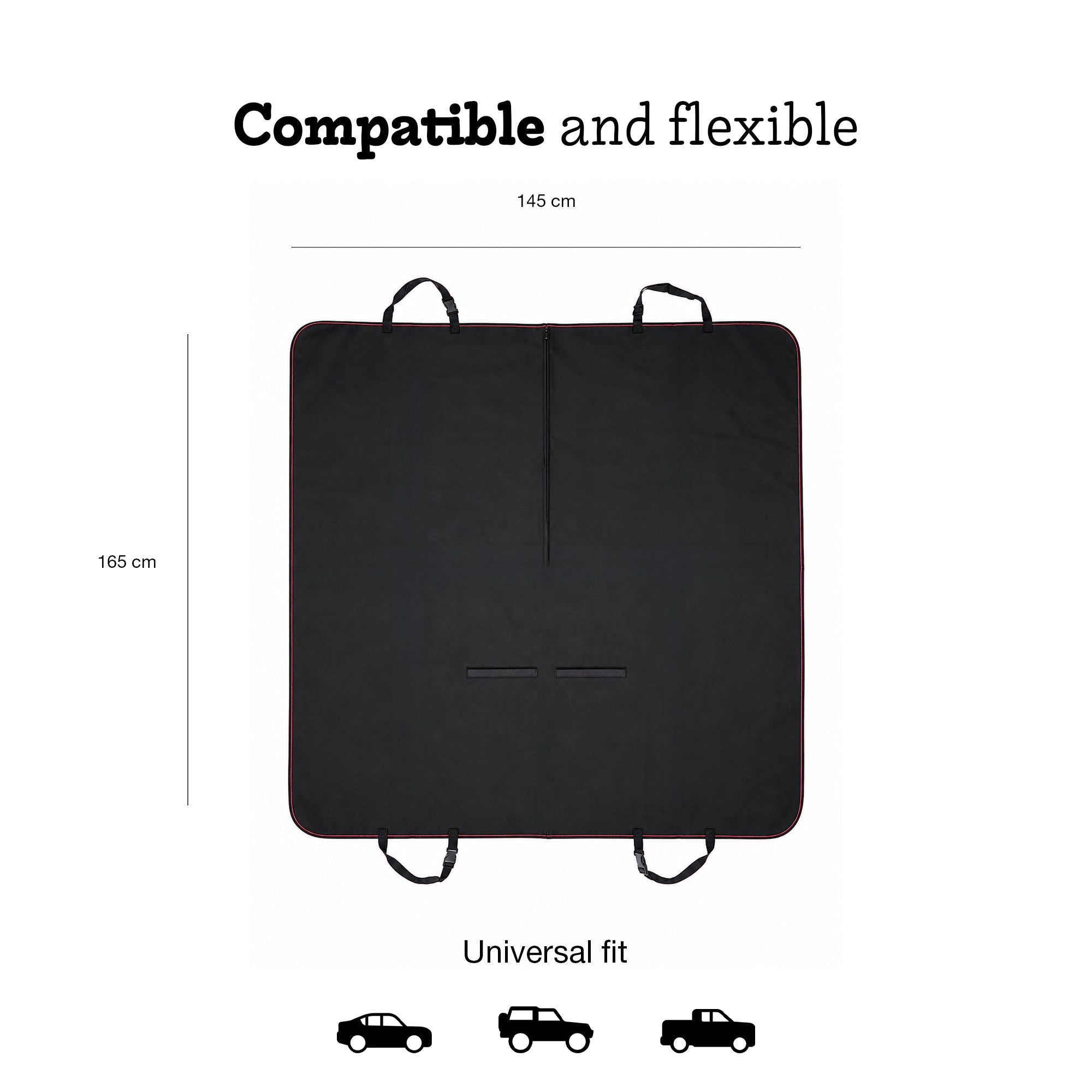 Car Dog Cover, Car Protector for Dogs, Back Seat and Boot Car Dogs, Waterproof and Non-Slip, Universal Car Boot Cover, Car Seat Covers Dog Resistant