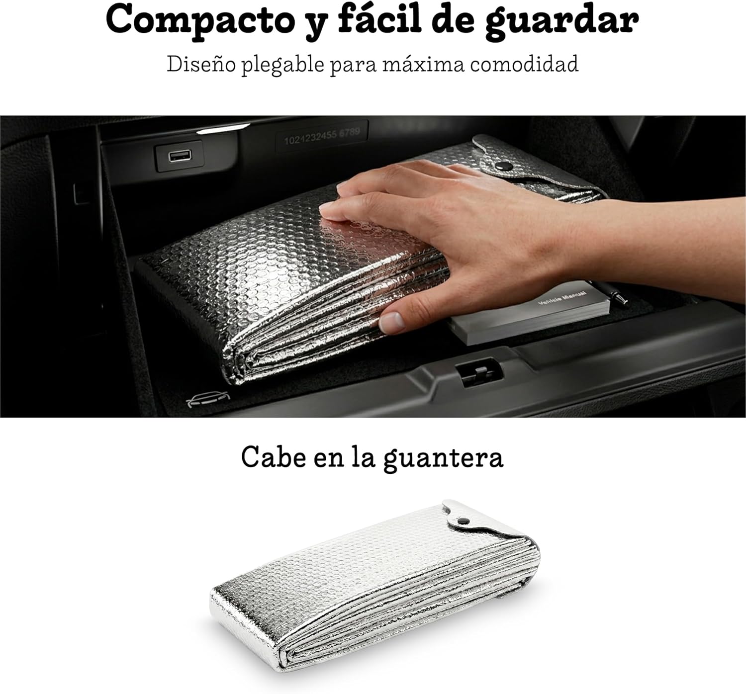 Universal Folding Front Car Sunshade, 140 x 80 cm, UV Protection