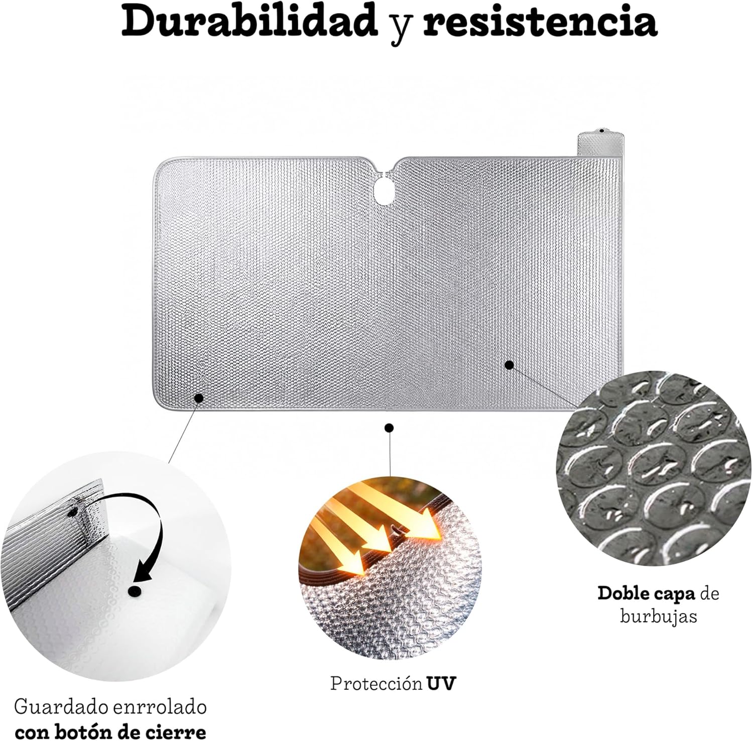 Universal Folding Front Car Sunshade, 140 x 80 cm, UV Protection