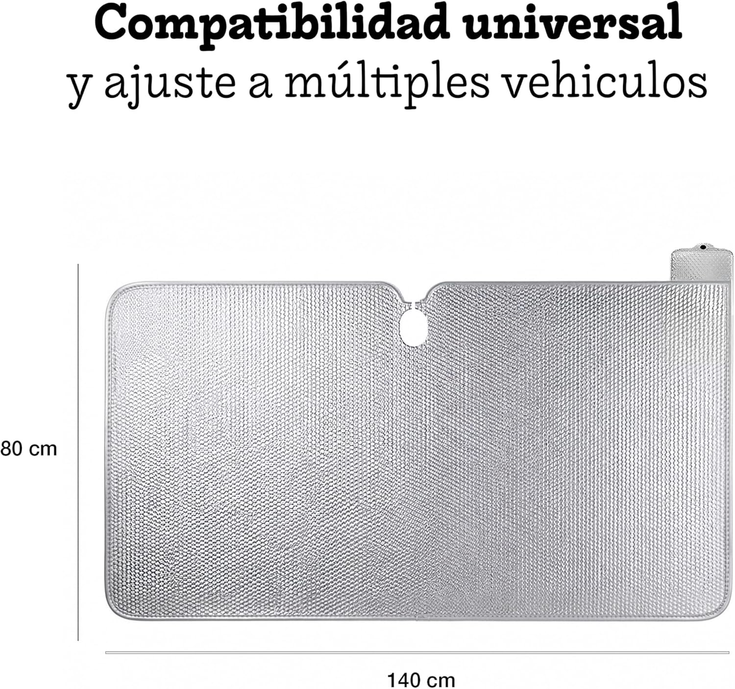 Universal Folding Front Car Sunshade, 140 x 80 cm, UV Protection