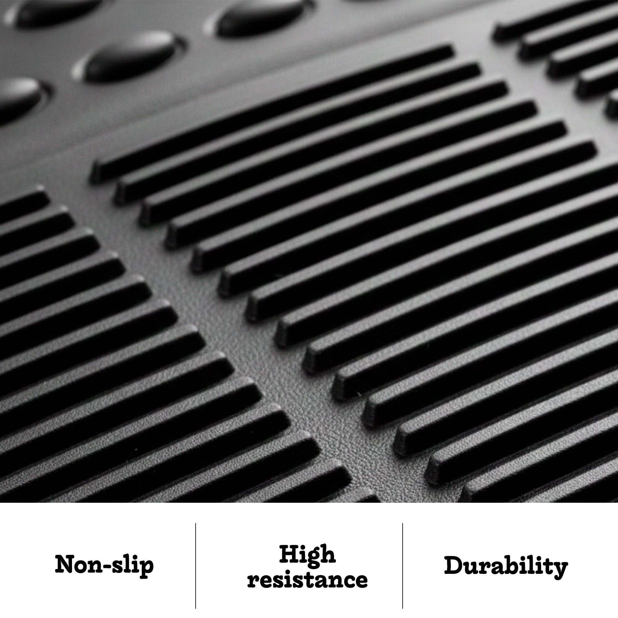 Universal Car Mats Pack of 5 Interior Mats (2 Front + 2 Rear + Trunk Mat), Flexible PVC Rubber Car Mats, Waterproof, Non-Slip, Can Be Cut to Size for a Better Fit